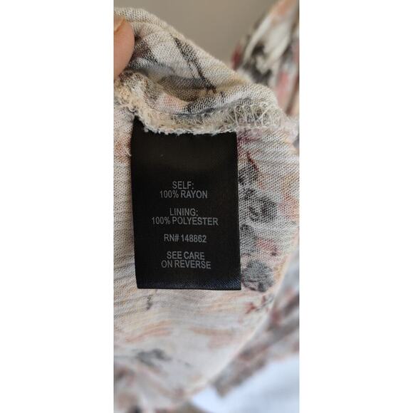 Torrid Gauze Walk-Through Maxi Dress Tie-Back Short Sleeve Floral Print Women 3X - Picture 8 of 10